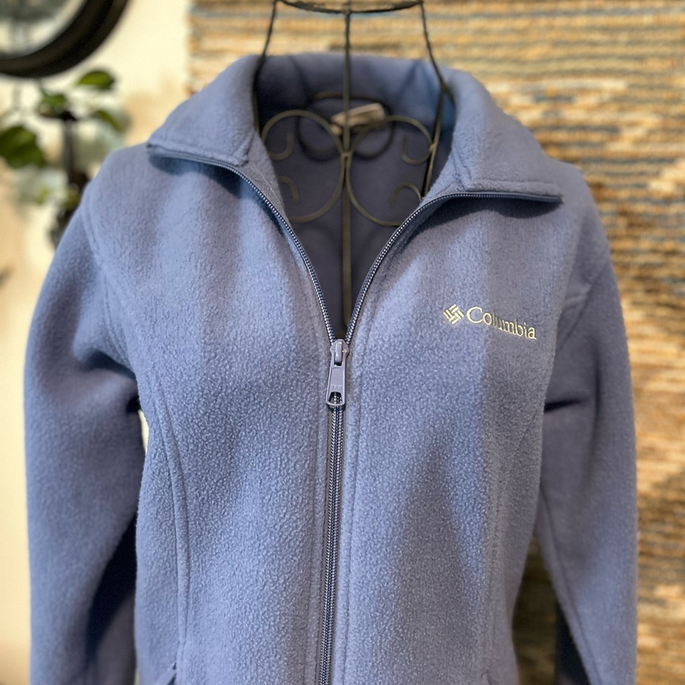 Columbia Soft Blue Full-Zip Fleece - Picture 2 of 11